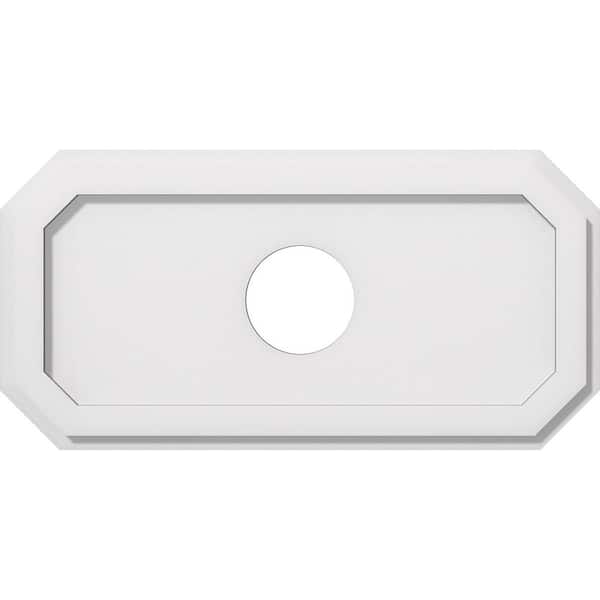 Ekena Millwork 22 in. x 11 in. x 1 in. Emerald Architectural Grade PVC Contemporary Ceiling Medallion