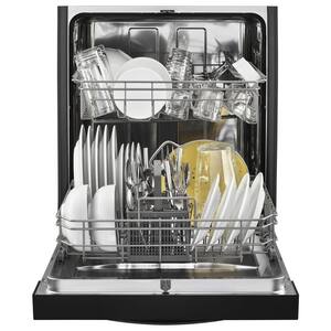 24 in. Black Front Control Built-In Tall Tub Dishwasher with Stainless Steel Tub, 51 dBA