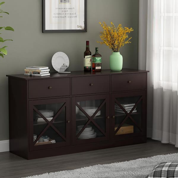 Storage Cabinet with Door & 3 Drawers Corrigan Studio Color: Rustic Oak