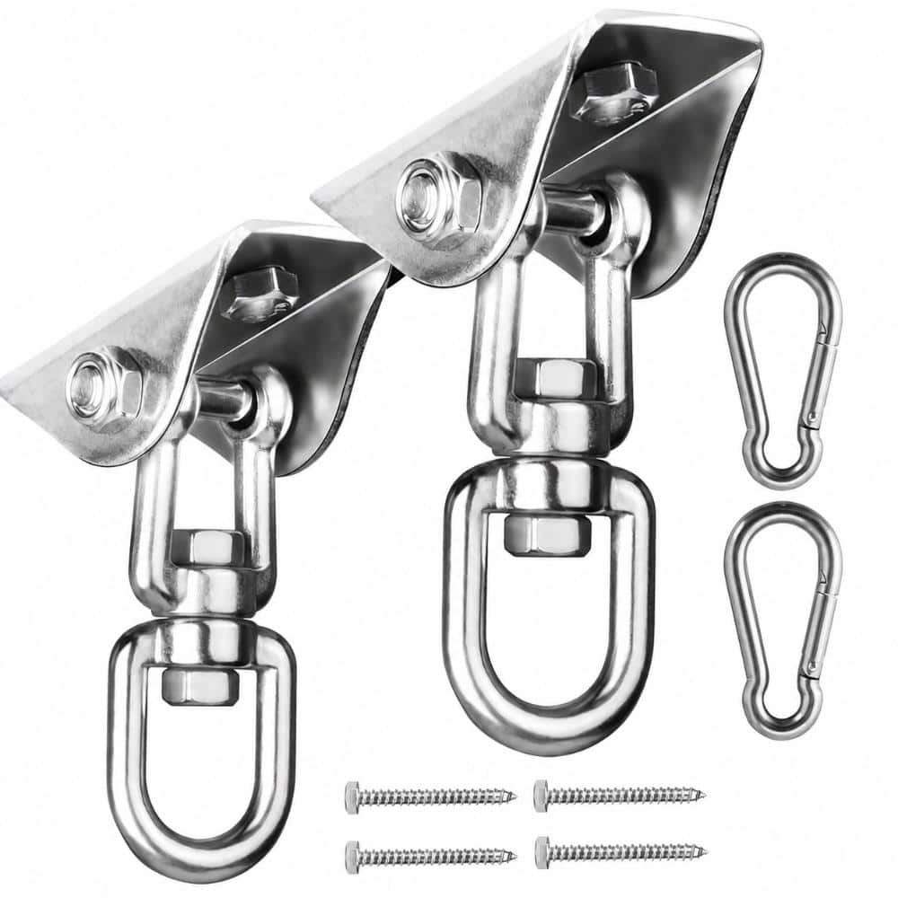 2-Pack 360-Degree Swivel Swing Hangers, 304 Stainless Steel, 2000 lb Capacity for Porch, Playground, Hammock, Yoga price history on PriceWatchPro