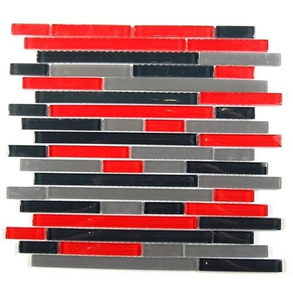 Ivy Hill Tile Temple Explosion 12 in. x 12 in. x 8 mm Glass Mosaic Floor and Wall Tile