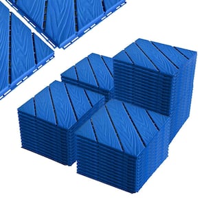 1 ft. x 1 ft. Quick Deck PVC Plastic Interlocking Deck Tile in Cobalt Blue (44 sq. ft. per Box)