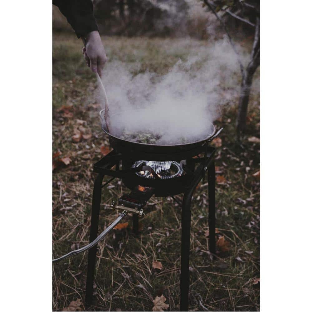Black Steel Freestanding Single Burner Propane Grill