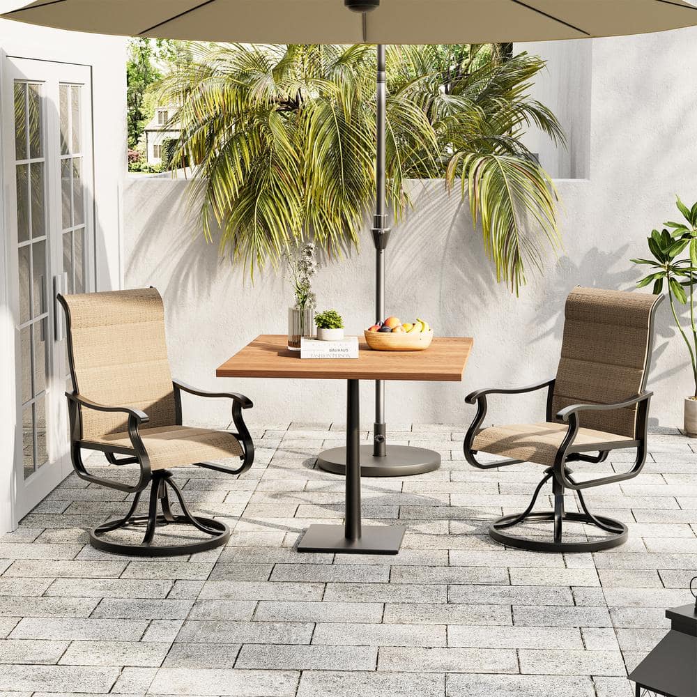 Outdoor Dining Armchairs with Cushion-Gentle Rocking Motion And 360° Swivel price history on PriceWatchPro