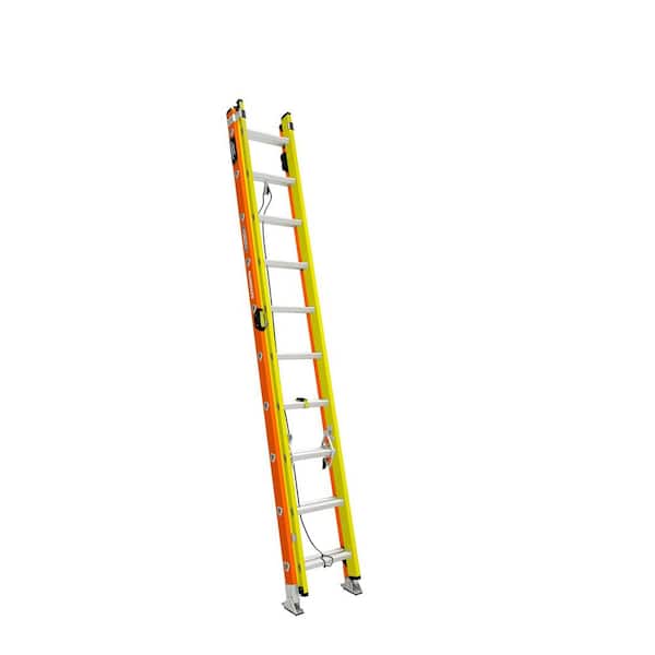 Werner GlideSafe 20 ft. Fiberglass Extension Ladder (19 ft. Reach Height) with 300 lb. Load Capacity Type IA Duty Rating