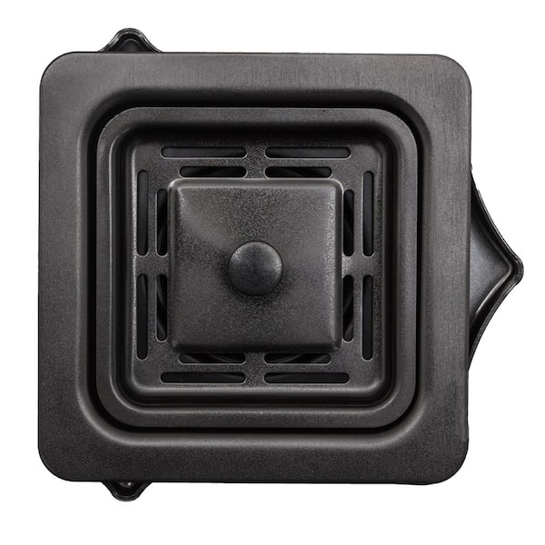 S STRICTLY KITCHEN + BATH Black Stainless Steel Square Garbage Disposal Adapter