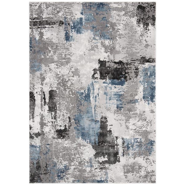 SAFAVIEH Craft Gray/Blue 4 ft. x 6 ft. Gradient Abstract Area Rug