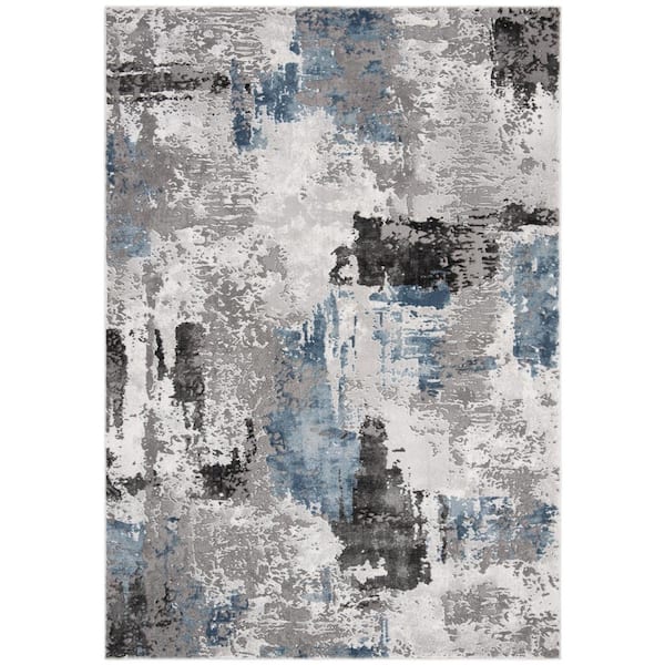 SAFAVIEH Craft Gray/Blue 7 ft. x 9 ft. Gradient Abstract Area Rug