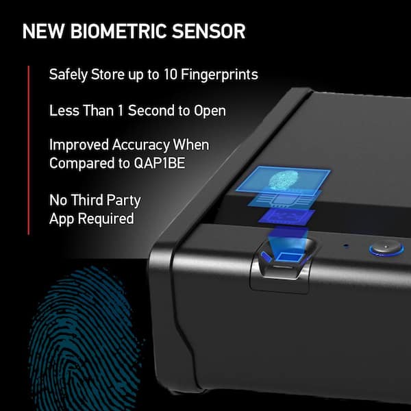 SentrySafe QAP1BLX Quick Access Biometric Pistol Safe Sentry Gun for sale online 