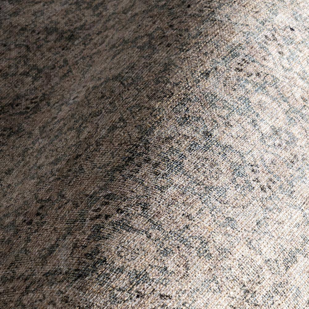 Hillstone Gray Rectangular Synthetic Vintage Medallion Area Rug