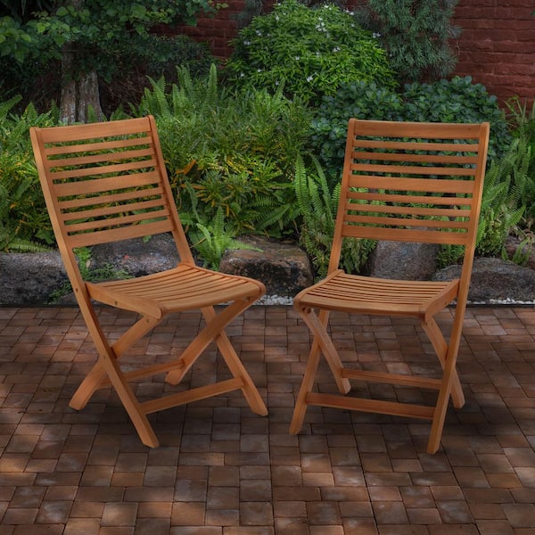 2 Sturdy Folding Chairs for Children Solid Wood Eucalyptus Oiled FSC ® Certified 