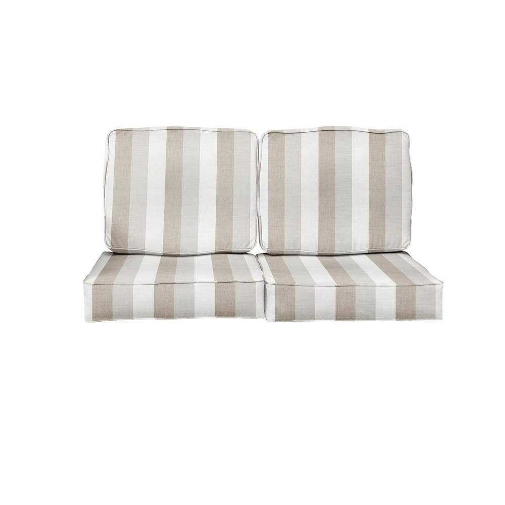 22.5 x 22.5 Sunbrella Direction Linen Deep Seating Indoor/Outdoor Loveseat Cushion price history on PriceWatchPro