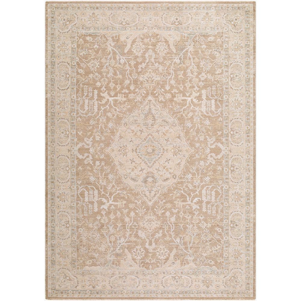 ELLE Decor The Vintage Edit 9 ft. x 12 ft. Tan Medallion Machine Washable Area Rug price history on PriceWatchPro