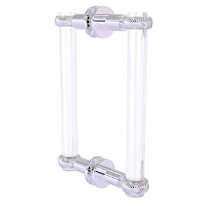 Clearview 8 in. Back to Back Shower Door Pull with Twisted Accents in Polished Chrome