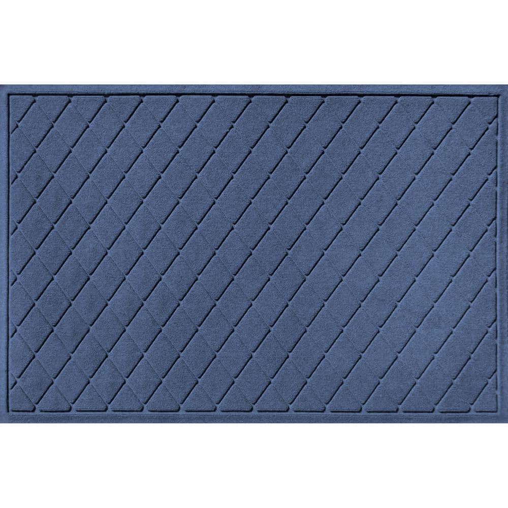 AquaShield Argyle Rubber Doormat, 20377500023, Medium Gray