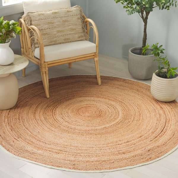 Natural Fiber 6 ft. x 6 ft. Natural Woven Circle Round Area Rug