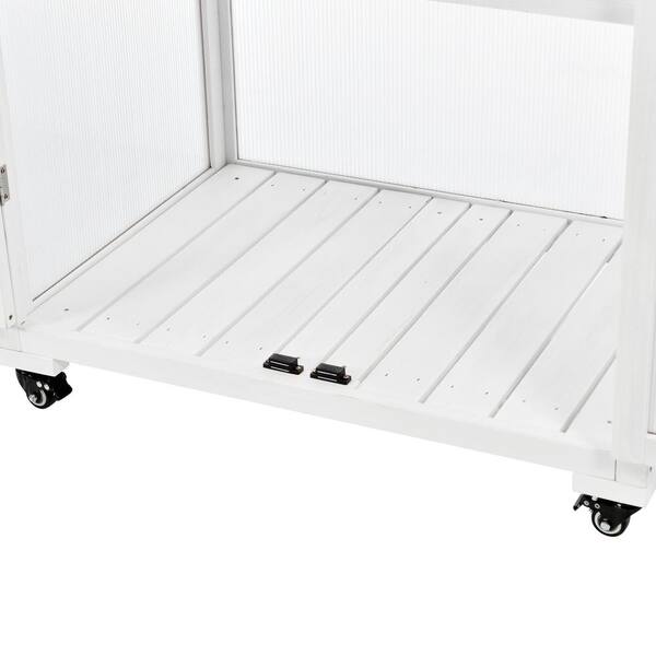 Runesay 62 in. x 31.5 in. x 22.4 in. Outdoor Wood White Garden