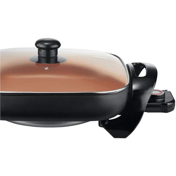 Brentwood 144 sq. in. Copper Nonstick Electric Skillet SK-66 - The Home  Depot