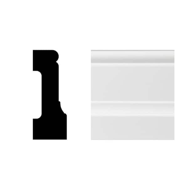 Royal Mouldings 12 ft. x 3-1/4 in. x 1-1/4 in. White Cellular Vinyl Casing