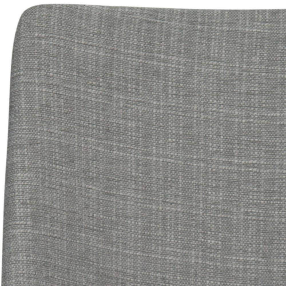 Chic Gray Linen & Polished Chrome Metal Side Chair