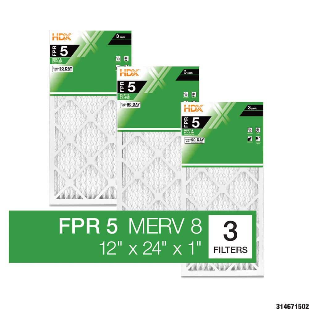 HDX 12 in. x 24 in. x 1 in. Standard Pleated Furnace Air Filter