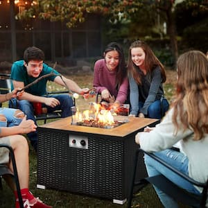 Edington Ceramic 32 in. 40,000 BTU Propane Fire Pit Table with Ignition Systems