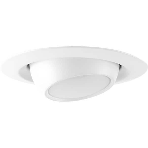 Progress Lighting 4 in. Satin White Integrated LED Recessed Trim