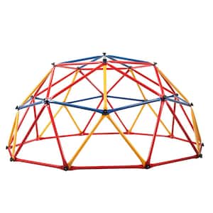 7 ft. Blue and Red Metal Kids Jungle Gym Climbing Dome Tower Supporting 430 lbs.