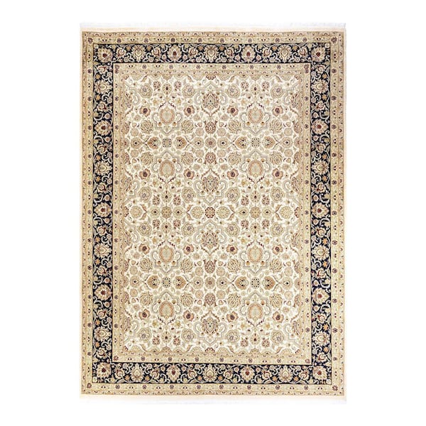 Solo Rugs Mogul One-of-a-Kind Traditional Ivory 9 ft. 0 in. x 12 ft. 3 in. Oriental Area Rug