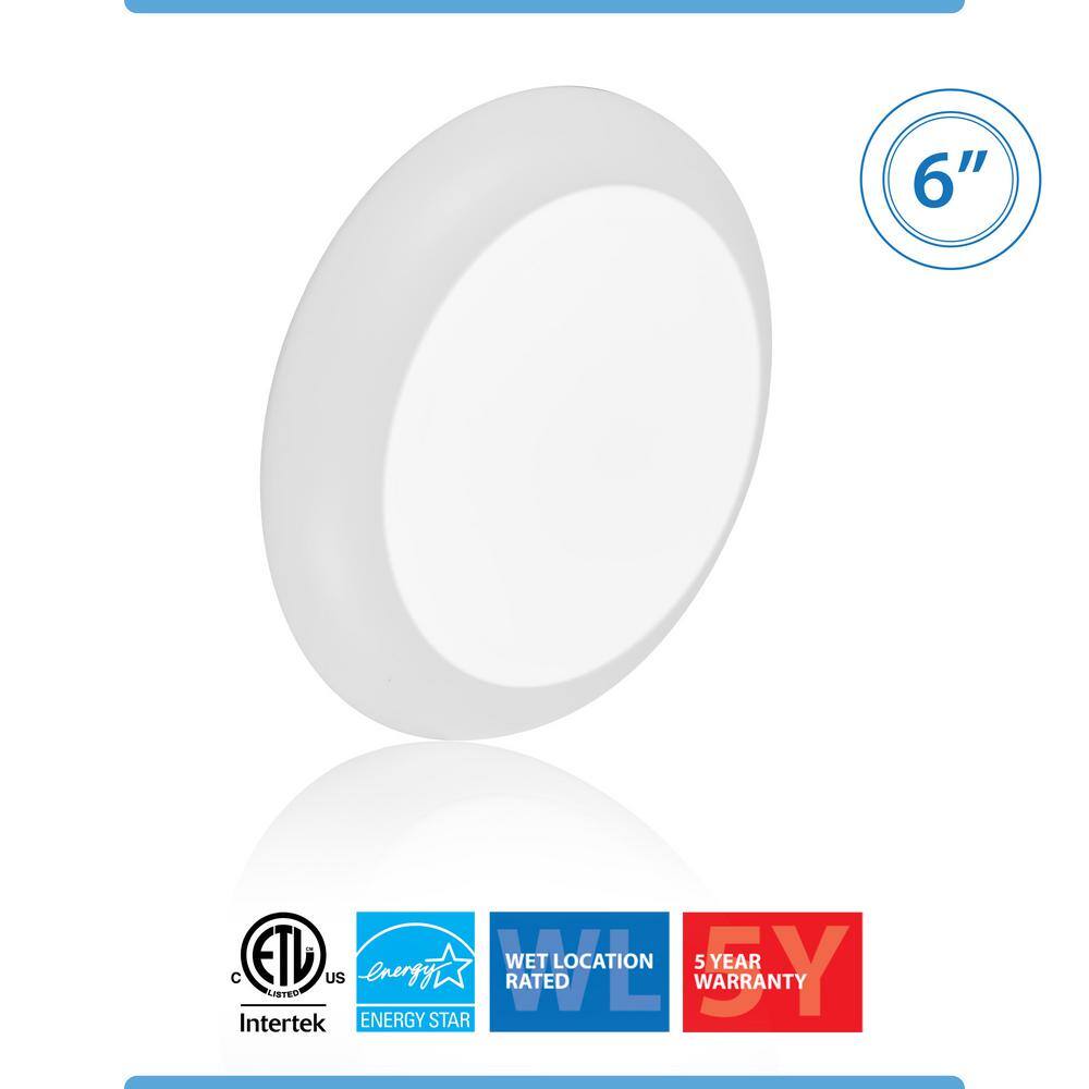 White Round Steel LED Indoor/Outdoor Downlight