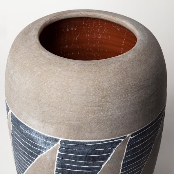 Grey And Brown Ceramic Vase Grey And Brown Ceramic Vase