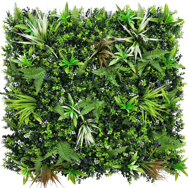 (3 rolls) 40 in. x 40 in. Green Artificial Boxwood Topiary Hedges Panels, Grass Backdrop Wall Decor for Outdoor/Indoor