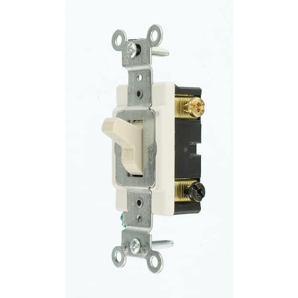 Leviton 20 Amp Double-Pole Toggle Switch, Light Almond CSB2-2TS