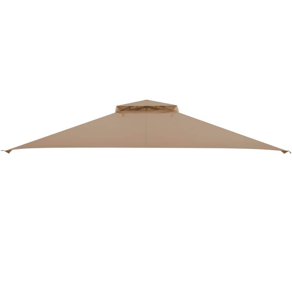 10 ft. x 12 ft. Brown Polyester Gazebo Replacement Top with Air Vent and Drainage Holes price history on PriceWatchPro