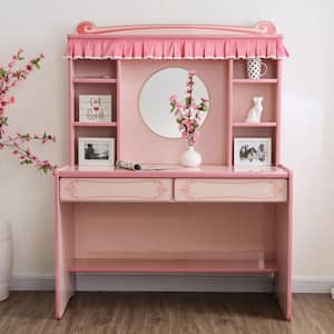 Mikelsen Pink Desk With Hutch