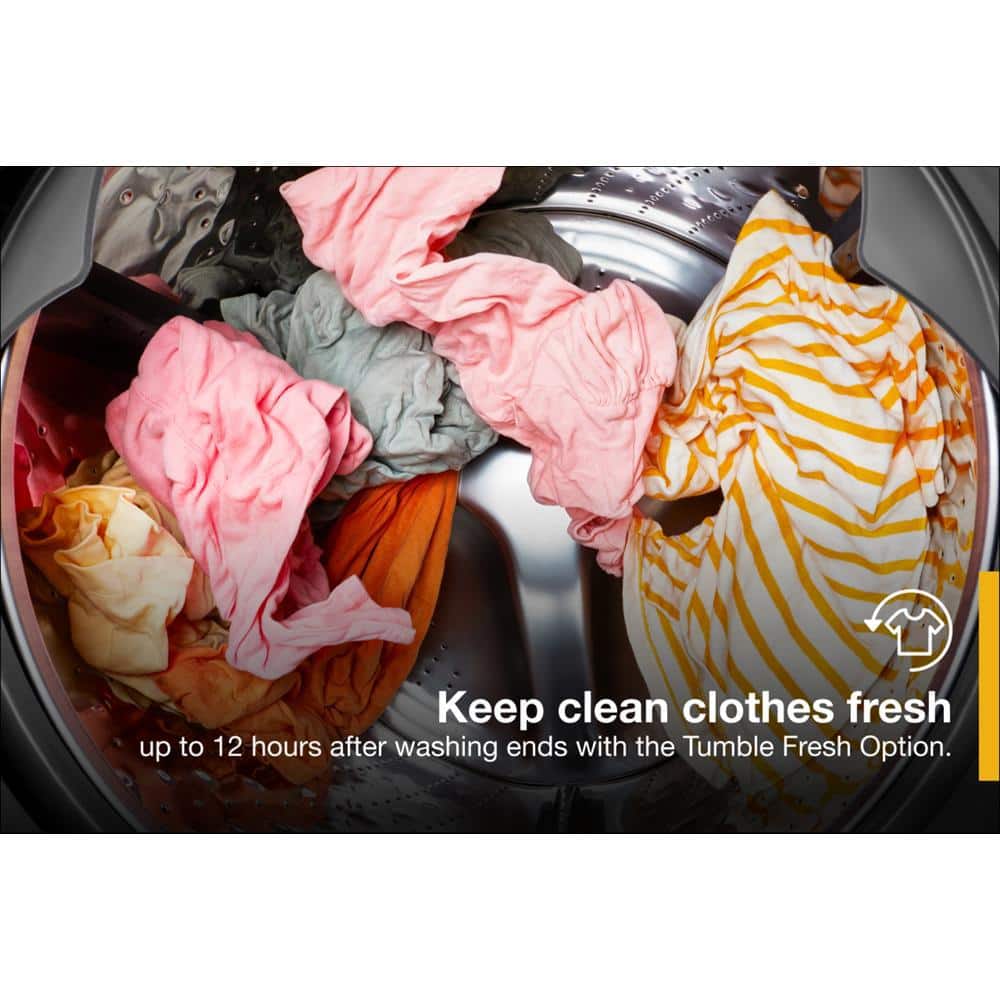 Whirlpool 5.0 Cu. Ft. White Front Load Washer with Steam Setting
