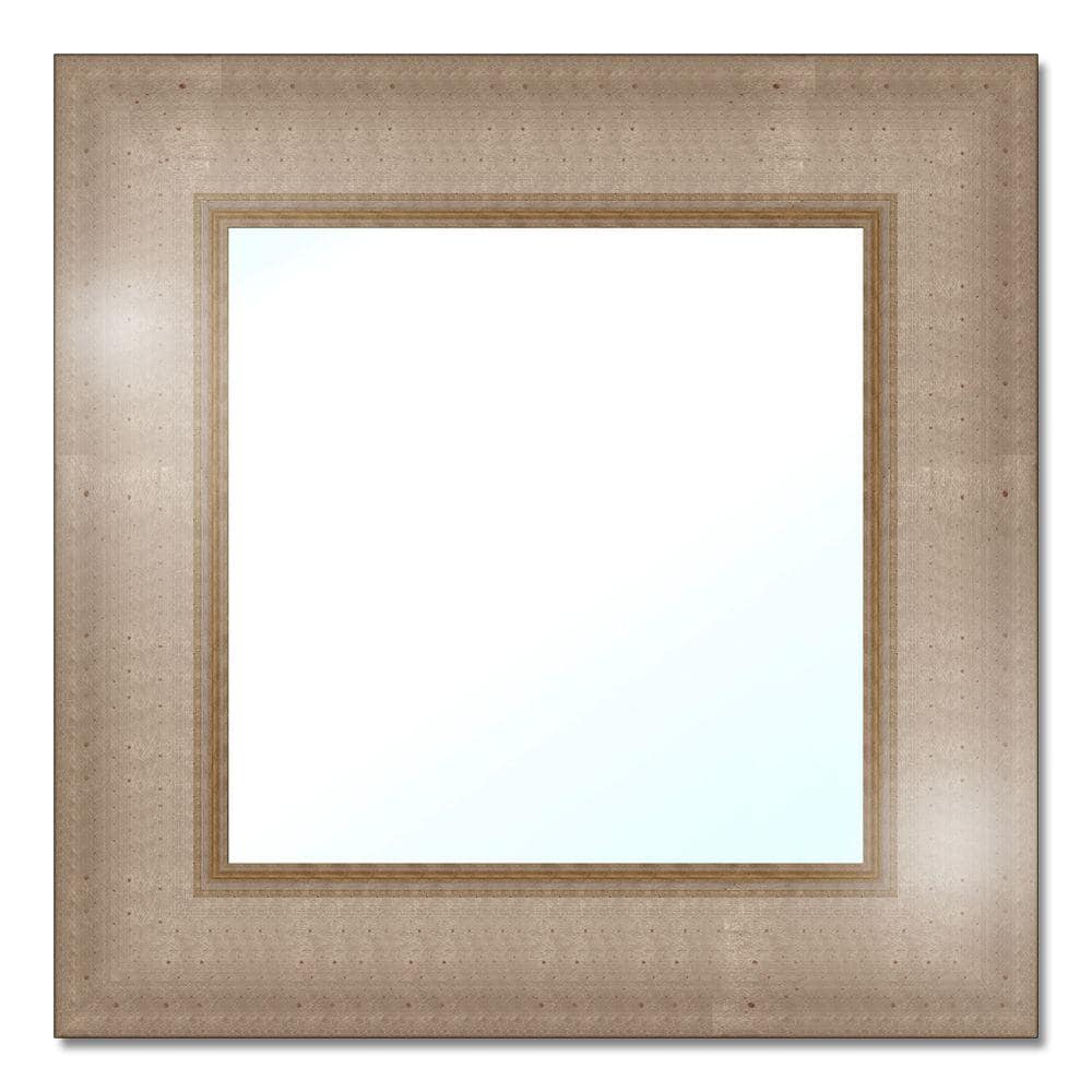 Small Rectangle Dark Brown Contemporary Mirror (12 In. H X 12 In. W) 6 