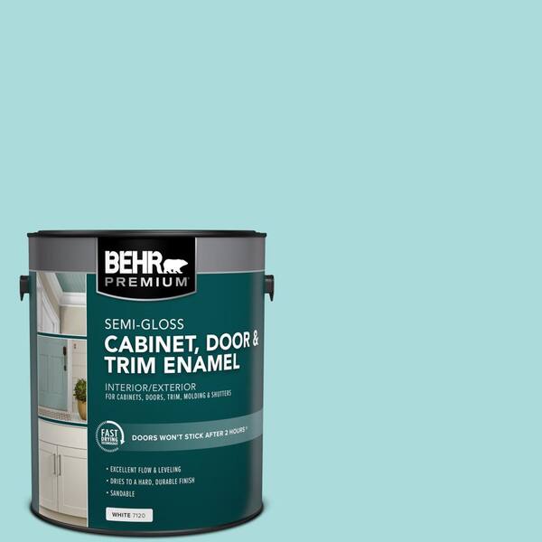 BEHR PREMIUM 1 gal. #M460-2 Beachside Drive Semi-Gloss Enamel Interior/Exterior Cabinet, Door & Trim Paint