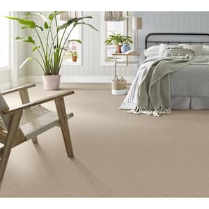 House Party I - Sandy Beach - Beige 37.4 oz. Polyester Texture Installed Carpet