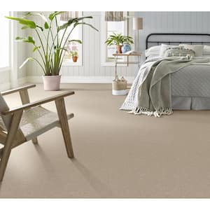 House Party II - Sandy Beach - Beige 51.5 oz. Polyester Texture Installed Carpet
