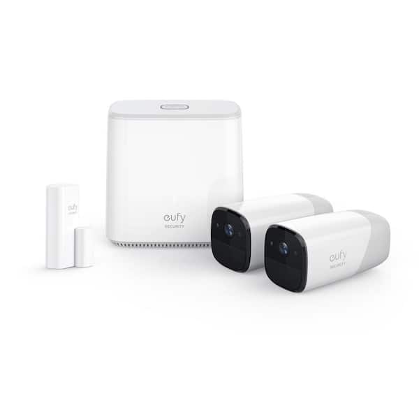 eufy Security eufyCam Battery-operated Wireless Indoor/Outdoor Home Security Camera 1080p with Additional Entry Sensor (2-Pack)