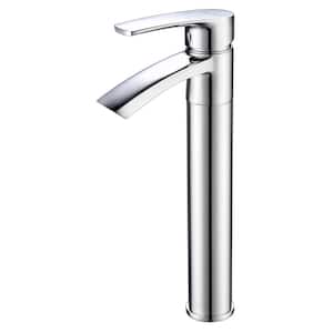 Ariana 12 in. Single-Handle Single-Hole Vessel Bathroom Faucet with Swivel Spout in Polished Chrome