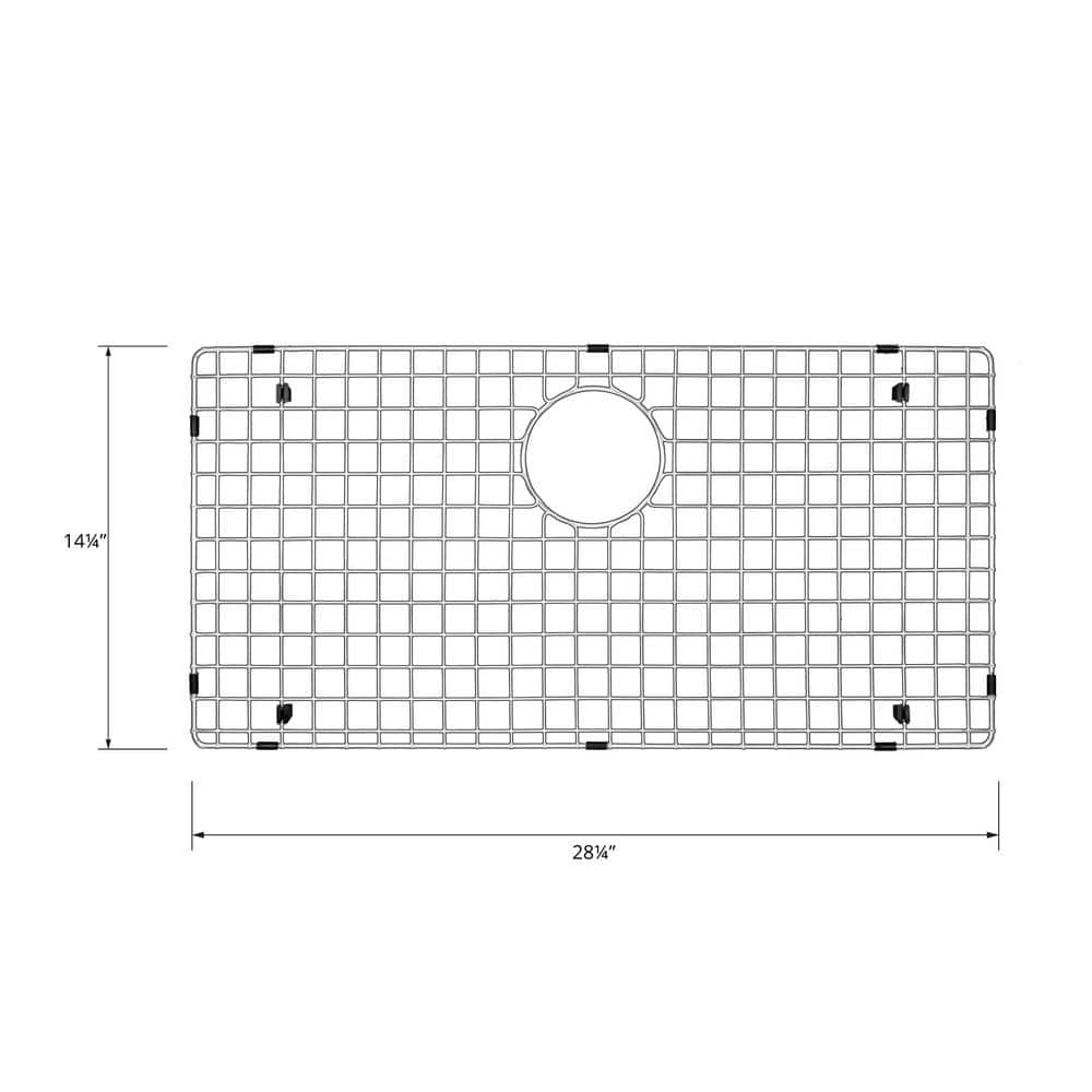 Karran Stainless Steel 28'' x 14'' Bottom Grid with Protective Bumpers