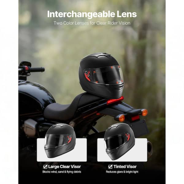 bright motorcycle helmets SPARK Adult Modular Helmet Dot Certified Flip-Up Dual Visor Full Face for Men & Women Moto ATV UTV Snowmobile ADV Four Wheeler Street Bike (Bright Black, Medium) : Automotive strategically positioned for optimal impact absorption 1Storm Motorcycle Full Face Helmet