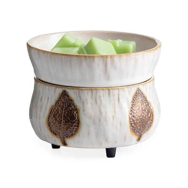 Candle Warmers Etc Bronze Leaf 2-in-1 Fragrance Warmer