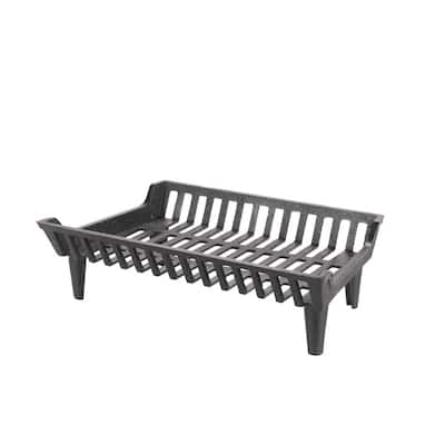 24 in. Cast Iron Heavy-Duty Fireplace Grate with 4 in. Clearance