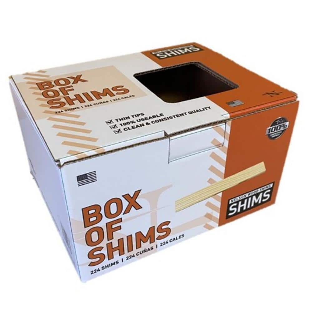 Nelson Wood Shims 8 in. Bulk Box of Pine Shims (224 Shims Per Box ...