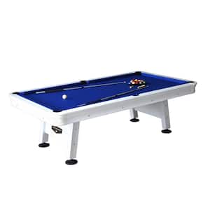 Alpine 8 ft. Outdoor Pool Table with Aluminum Frame and Waterproof UV-Resistant Felt Includes Accessories
