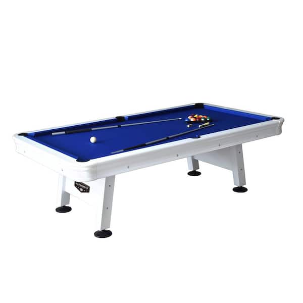 Hathaway Alpine 8 ft. Outdoor Pool Table with Aluminum Frame and Waterproof UV-Resistant Felt Includes Accessories