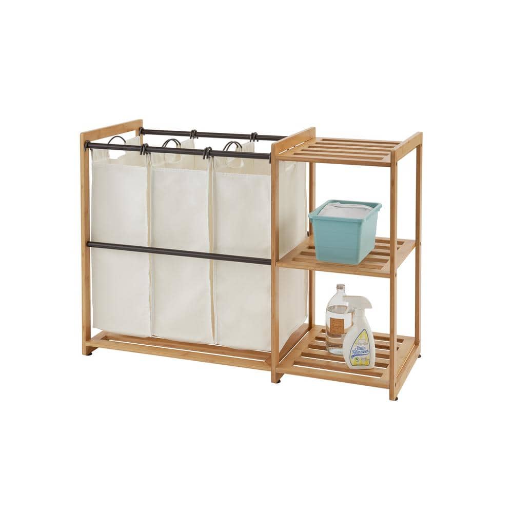 3-Bag Bamboo Laundry Station with Bronze Poles price history on PriceWatchPro